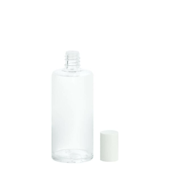 Klarglasflasche mit Spritzeinsatz