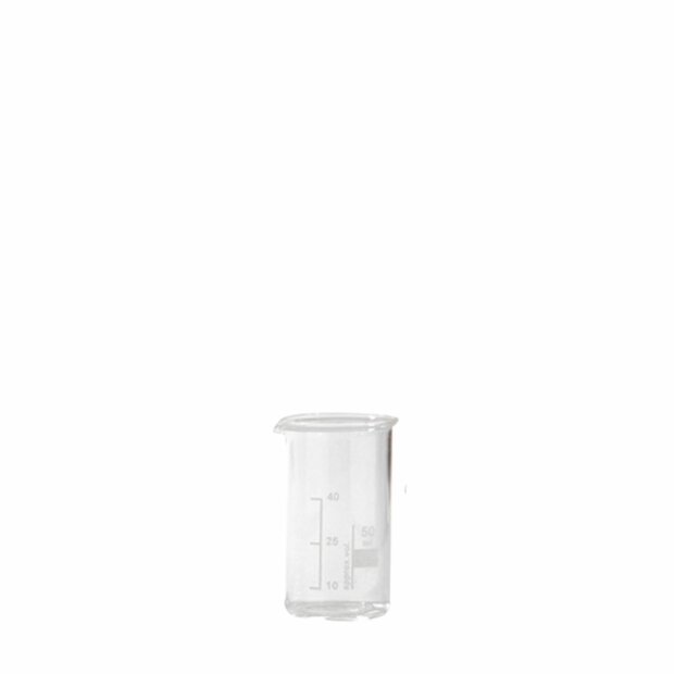 50ml Becherglas mit Ausguss, hohe Form