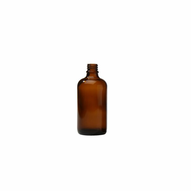 100ml Braunglasflasche, DIN 18, ohne Verschluss